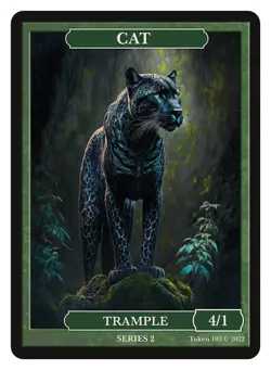 Cat Token Givememana Tokens Series 2 Magic the Gathering MTG Drizzt Do'Urden - Image 1