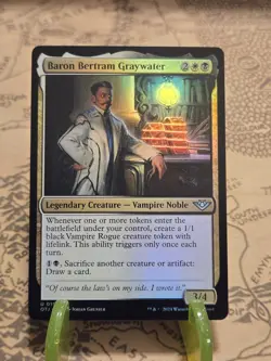 MTG Baron Bertram Graywater Outlaws of Thunder Junction Foil Uncommon NM - Image 1