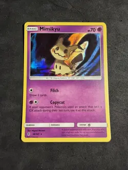 Pokemon TCG 2017 Card Mimikyu Guardians Rising Holo Rare 58/145 - Image 1
