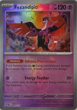 Fezandipiti (Master Ball Pattern) 045/131 SV: Prismatic Evolutions Pokemon NM - Image 1
