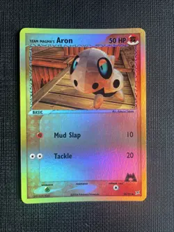 Pokemon Aron 58/95 ex Team Magma vs Team Aqua Reverse Holo - NM+ - Image 1