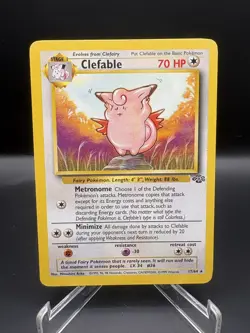 Vintage WOTC Pokemon TCG Jungle Non Holo Clefable 17/64 LP - Image 1