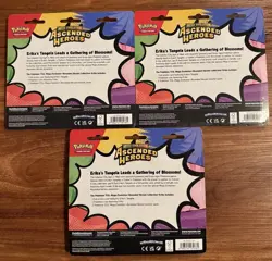 Pokemon TCG Ascended Heroes 2 Pack Blister Erika Lot of 3 New Factory Sealed - Image 2