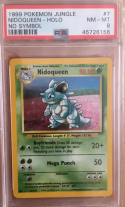 Pokemon nidoqueen jungle no symbol psa 8 NM - Image 1