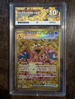Pokemon TCG Charizard EX Gold SV3 Obsidian Flames 228/197 Ace 10 Mint PSA - Image 1