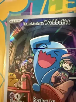 Pokemon TCG Team Rocket's Wobbuffet SVP 203 Black Star Promo - Image 3