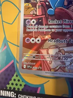 Pokemon TCG Team Rocket's Wobbuffet SVP 203 Black Star Promo - Image 5