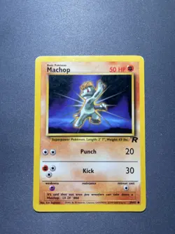 Pokemon TCG Machop Unlimited 59/82 Regular 1999-2000 Team Rocket Set - Image 1