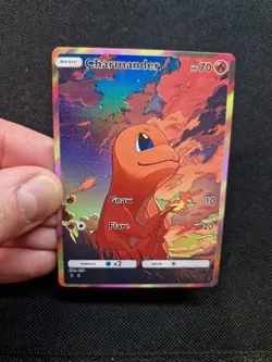 Charmander Full Art Rainbow Holo Sunset Sky Custom Promo Art Card - Image 1