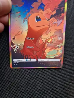Charmander Full Art Rainbow Holo Sunset Sky Custom Promo Art Card - Image 3