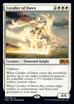 Cavalier of Dawn - Near Mint MTG Magic 2020 Core Set - Image 1