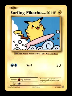 Surfing Pikachu 111/108 XY Evolutions Secret Rare Pokemon TCG - Image 1