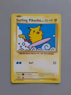 Pokemon TCG Surfing Pikachu XY Evolutions Card 111/108 Secret Rare - Image 1