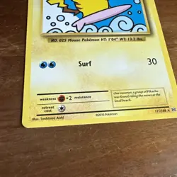 Pokemon TCG Surfing Pikachu XY Evolutions 111/108 Regular Secret Rare - Image 3