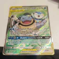 Pokemon Blastoise & Piplup GX Full Art Ultra Rare Holo TAG TEAM 215/236 2019 - Image 4