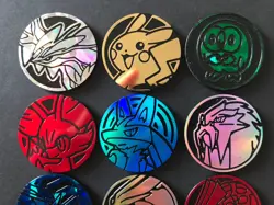 10 X Pokemon Coins Coin Tokens Shiny Dialga Groudon Suicune Entei Pikachu Rowlet - Image 3