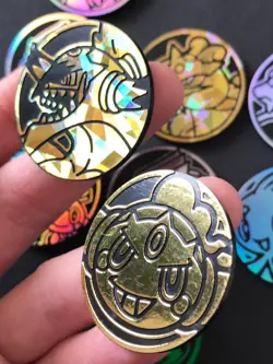 10 X Pokemon Coins Coin Tokens Shiny Raikou Suicune Entei Hoopa Groudon Shaymin - Image 4