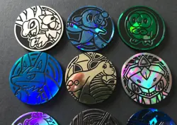 10 X Pokemon Coins Coin Tokens Shiny Dragonite Primal Rayquaza Lugia Lucario - Image 3
