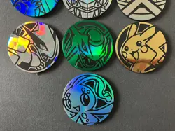 10 X Pokemon Coins Coin Tokens Shiny Mega Rayquaza Pikachu Lucario Lugia Genesec - Image 2