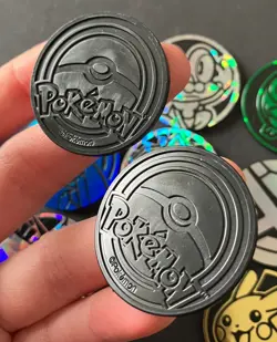 10 X Pokemon Coins Coin Tokens Shiny Mega Rayquaza Pikachu Lucario Lugia Genesec - Image 5