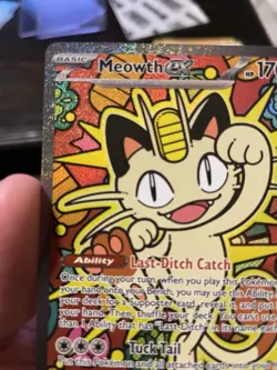 Pokemon Perfect Order Meowth EX 121/088 Holo, NM - Image 1