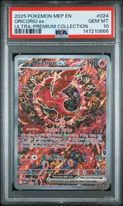 2025 POKEMON BS PROMO #024 ORICORIO ex ULTRA-PREMIUM COLLECTION PSA 10 (866 - Image 1