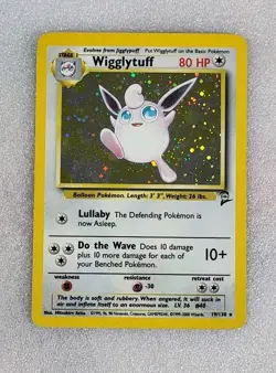 Wigglytuff 19/130 MP Base Set 2 Holo Rare WoTC Pokemon TCG - Image 1