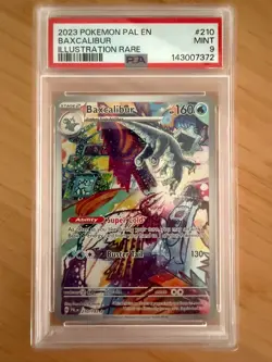 PSA 9 MINT Baxcalibur 2023 Paldea Evolved 210/193 Illustration Rare Pokemon - Image 1