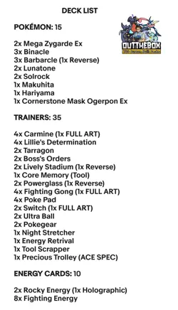 Mega Zygarde Ex & Barbarcle - Pokemon TCG - OutTheBoxTCG 2026 Meta Decks - Image 2