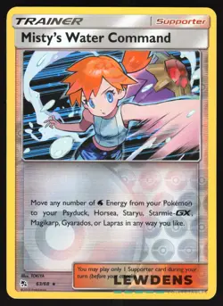 Misty's Water Command - 63/68 - Reverse Holo Holo Rare - Hidden Fates - Pokemon - Image 1
