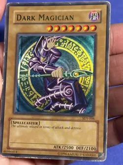 Dark Magician SDY-006 Yugi Unlimited Glossy Bold Foil Line Misprint Error HP - Image 2