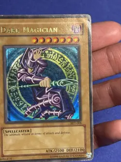 Dark Magician SDY-006 Yugi Unlimited Glossy Bold Foil Line Misprint Error HP - Image 4