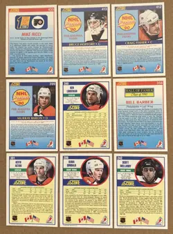 1990-91 Score Canadian English NHL Hockey -Lot Of 18 Cards- Philadelphia Flyers - Image 2