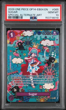 One Piece - OP14 The Azure Sea’s Seven - Sugar - OP10-065 SP Alt Art - PSA 10 - Image 1