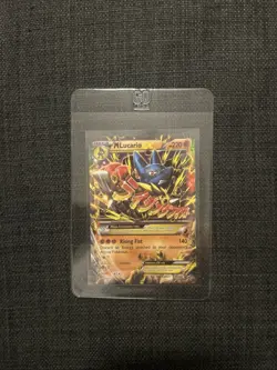Pokemon TCG M Mega Lucario EX Holo Card Furious Fists 55/111 NM Condition - Image 1