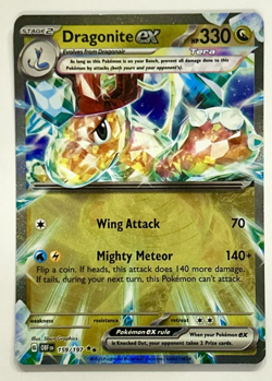 Pokemon Card Dragonite EX 159/197 Ultra Rare Obsidian Flames NM - Image 1