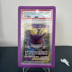 PSA 10 Gengar & Mimikyu GX 038/095 Tag Bolt Gem Mint Japanese Pokemon Card - Image 1