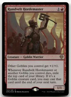 Rundvelt Hordemaster #142 (Foil) (NM) Dominaria United DMU Magic MTG - Image 1