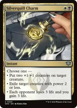 x4 Silverquill Charm U MTG Secrets of Strixhaven M/NM, English - Image 1