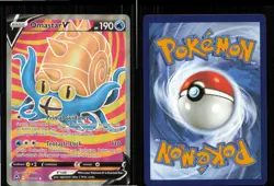 Omastar V 174/195 Ultra Rare Silver Tempest Pokemon Near Mint - Image 3