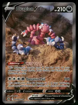 Drapion V GG49/GG70 Holo V Rare Crown Zenith Galarian Gallery Pokemon Holo NM - Image 1