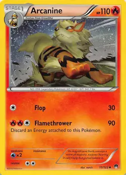 ARCANINE 11/122 UC BREAKPOINT POKEMON HP - Image 1