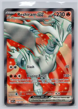 Reshiram ex 158/086 Holo Ultra Rare White Flare Pokemon Near Mint - Image 1