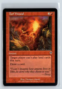 TURF WOUND - Invasion - MTG Magic the Gathering Card - Common - Image 1