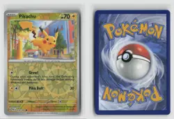 Pikachu #018/091 Sv Paldean Fates Common Reverse Holo Pokemon TCG NM - Image 3