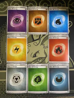 Pokemon TCG Shrouded Fable Complete Holo Energy Set Of 8 - Image 1