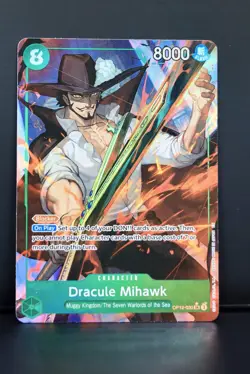 Dracule Mihawk Alt Art OP12-030 SR Legacy of the Master One Piece English NM - Image 1