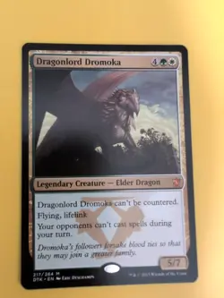 Dragonlord Dromoka. DTK Elder Dragon mythic Magic the Gathering Card. - Image 1