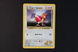 Lt Surge's Spearow 52/132 Non Holo Uncommon Pokemon Card Gym Heroes Light Play - Image 1