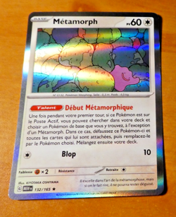 POKEMON CARD HOLO CARTE METAMORPH 132/165 FR NM MEW 2023 - Image 1